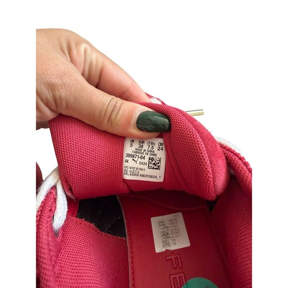 FENTY BY PUMA Red Platform Textured Sneakers Size 7.5 - Picture 4 of 8